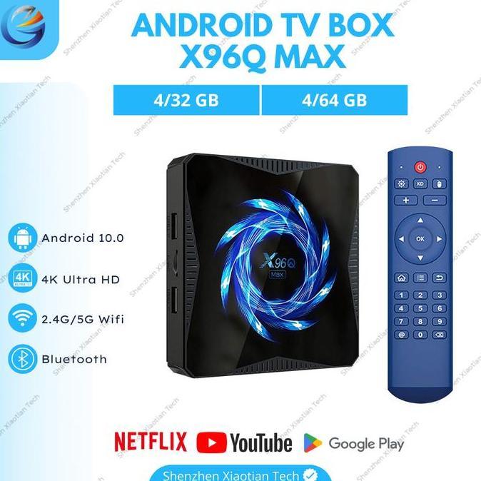 Android Tv Box X96Q MAX 4GB/64GB os 10 Miracast Airplay