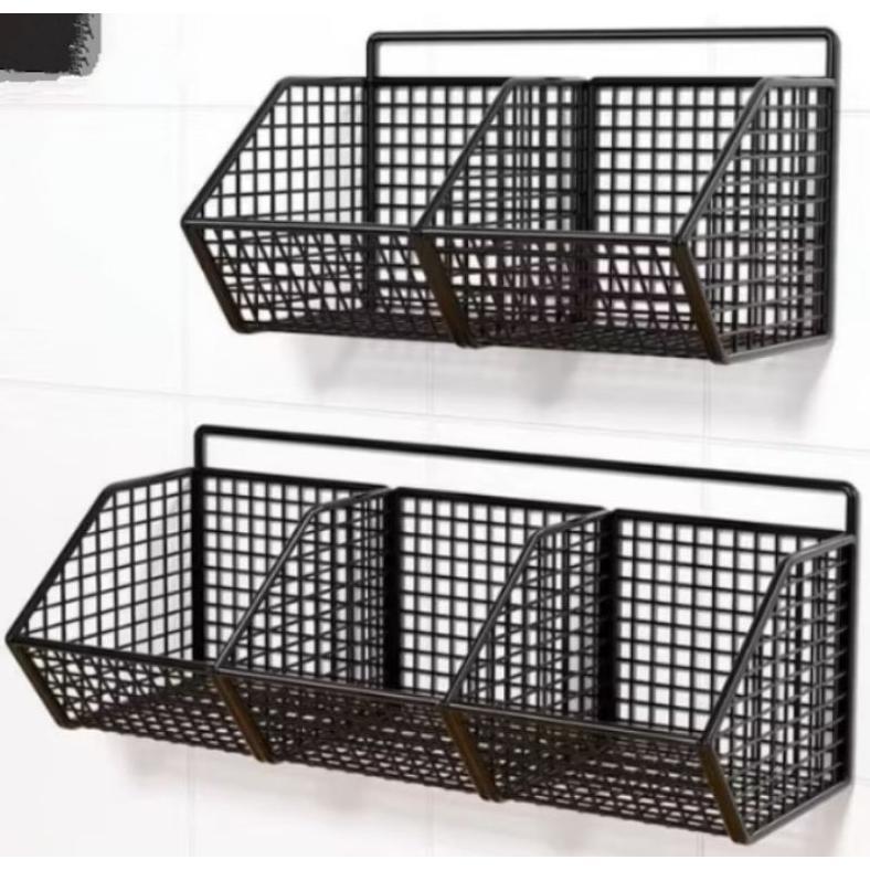 Bisa Cod Rak Keranjang Sekat 3/Rak Bumbu 3 Sekat/Keranjang Serbaguna/Rak Sekat 3 Modern/Keranjang Bu