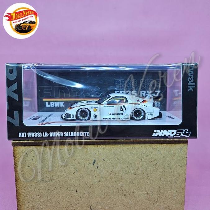 diecast Inno 64 LBWK Liberty Walk LB-Silhouette works LBWK (FD3S) RX-7 LB-Super Silhouette Mazda whi