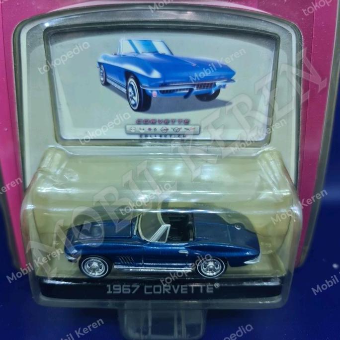Diecast Greenlight Corvette Collection 1967 Corvette Blue Ban Karet