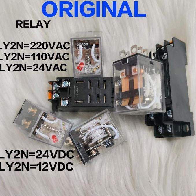 relay Omron original Ly2n ly2 24vdc 8kaki 10A set socket/relay Omron ly2n relay omron 8kaki relay om