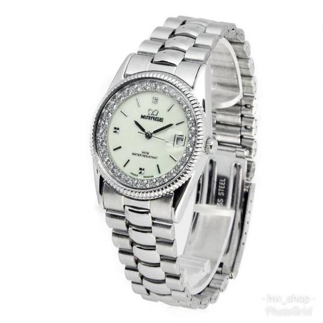 Jam Tangan Wanita Mirage PERMATA Silver Original Jam Tangan
