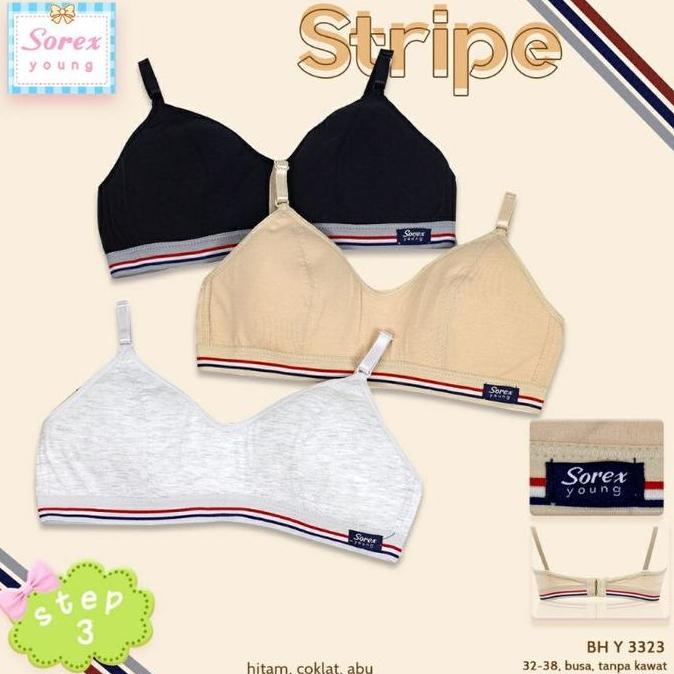 New- BH Bra Remaja Minibra Abg Step 3 Sorex Young 3323 Stripe