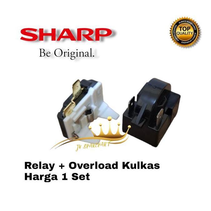 Relay Ptc + Overload Kulkas SHARP 2 Pintu | Relai Overload Kulkas 2 Pintu Sharp HEMAT