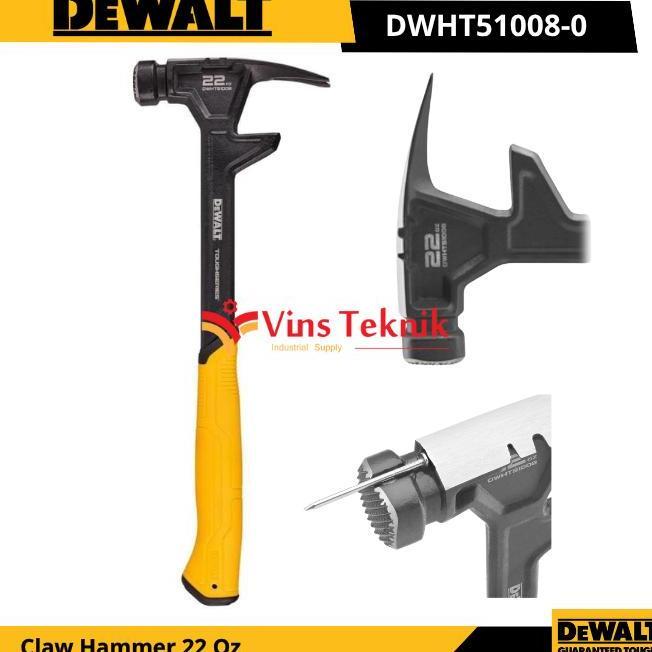 Dewalt Dwht5100 Palu Kambing Claw Hammer 22 Oz