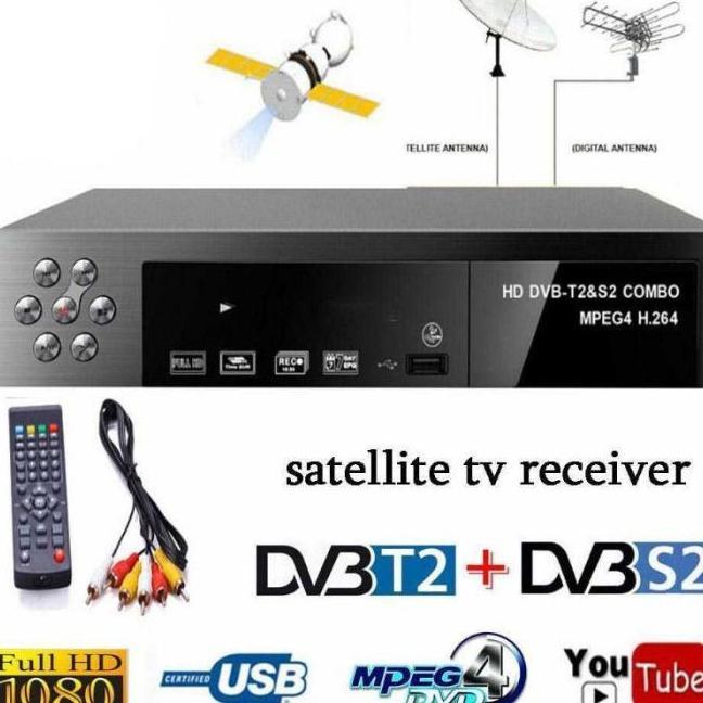 T2 DVB S2 TOP PARABOLA TV DIGITAL SET BOX COMBO STB RECEIVER DVB ORIGINAL DAN TERPERCAYA