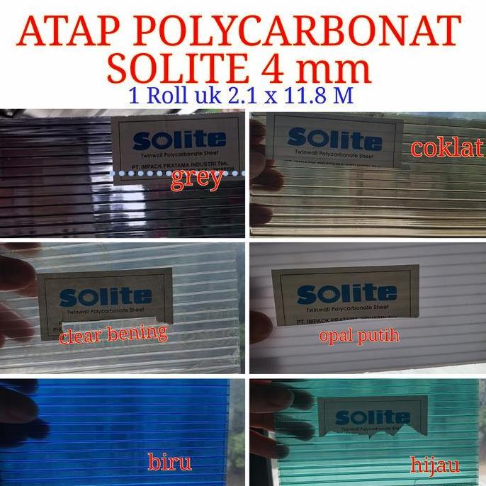 ATAP POLYCARBONATE 4 MM SOLITE ORIGINAL DAN TERPERCAYA