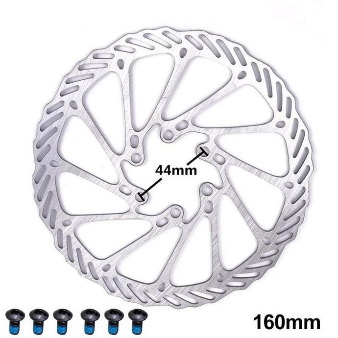 Cakram Rem Sepeda MTB Road Bike Disc Brake Rotor Stainless Steel 120-203mm 6 Bolts [terbaik]
