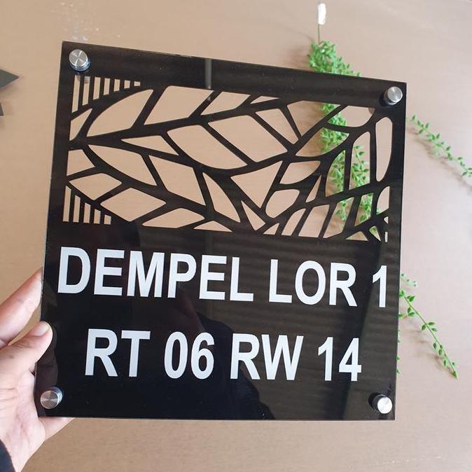nomor rumah acrylic papan nama papan nomor rumah akrilik