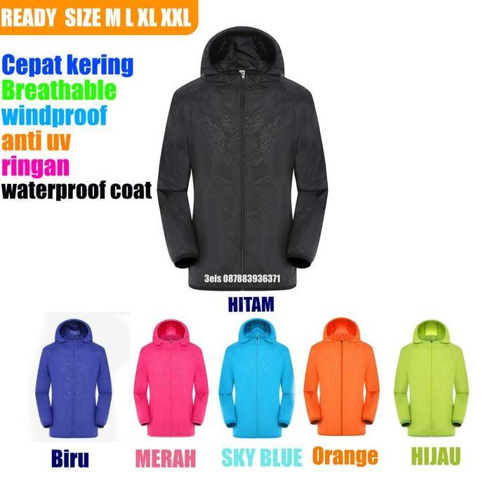 NEW JAKET OLAHRAGA RUNNING LARI PRIA WANITA OUTDOOR PARASUT WINDBREAKER ORI