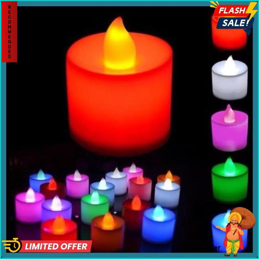 Diskon Kemerdekaan Lilin Lampu Led Elektrik Candle Pesta Dekorasi Pink Biru Hijau Merah Kuning Natal