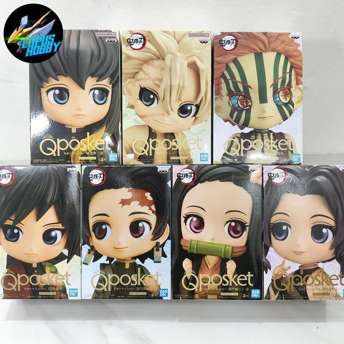 Qposket nezuko tanjiro zenitsu inosuke demon slayer figure banpresto