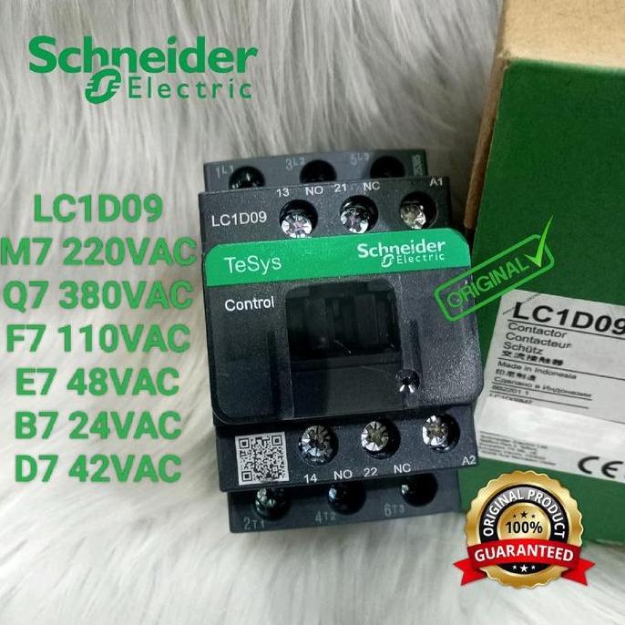 kontaktor contactor schneider lc1d09m7 220vac 3phase 25a kontaktor schneider lc1d09 25a original kon
