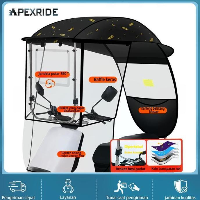 NEW BAHAN PVC LEMBUT FULL COVER BADAI KANOPI MOTOR MOTOR PAYUNG SEPEDA KANOPI MOTOR TENDA SEPEDA MOT