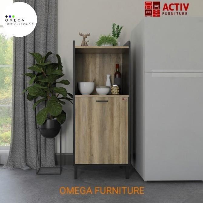 Terlaris Activ Lemari Kabinet Bufet Rak Penyimpanan Dapur Serbaguna Furniture Industrial Style [Aust