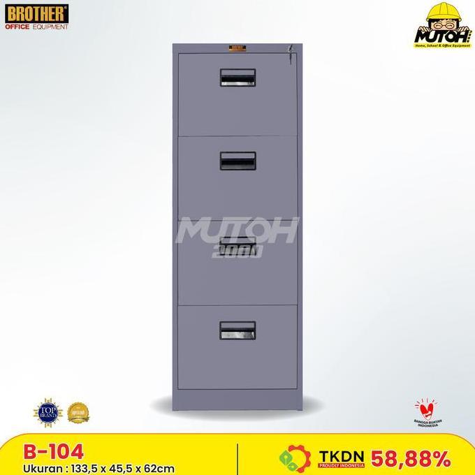 Terlaris Brother B-104 | Filling Cabinet Kabinet 4 Laci Brother B-104 B104 Ber-Sertifikat Tkdn