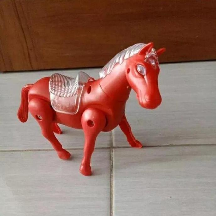 New- ( BISA COD ) PROMO Mainan Kuda Jalan Musik Lampu Baterai / Mainan Anak Kuda Jalan / Mainan Eduk