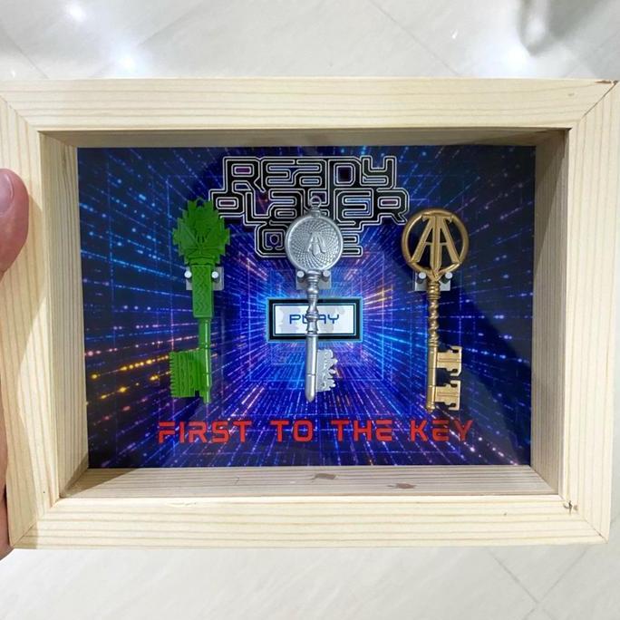 Frame 3D Kunci Ready Player One Keys Pajangan