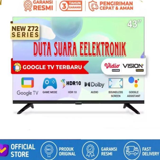 Terlaris Coocaa Tv 43 Inch - Android 11 - Digital Tv - 5G Wifi (Coocaa 43S7G)