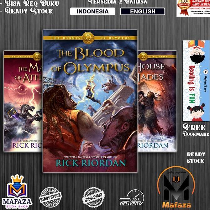 TOKOWATISHOP - THE HEROES OF OLYMPUS 5 BUKU SERIES RICK RIORDAN ENGLISH/INDONESIA
