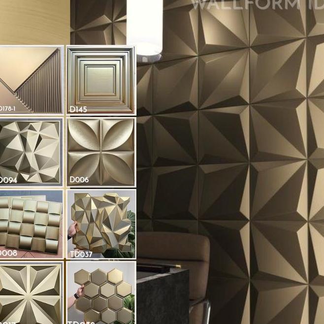 Gold Dan Rustic Color 50Cm 3D Wall Panel Wallpanel Pvc