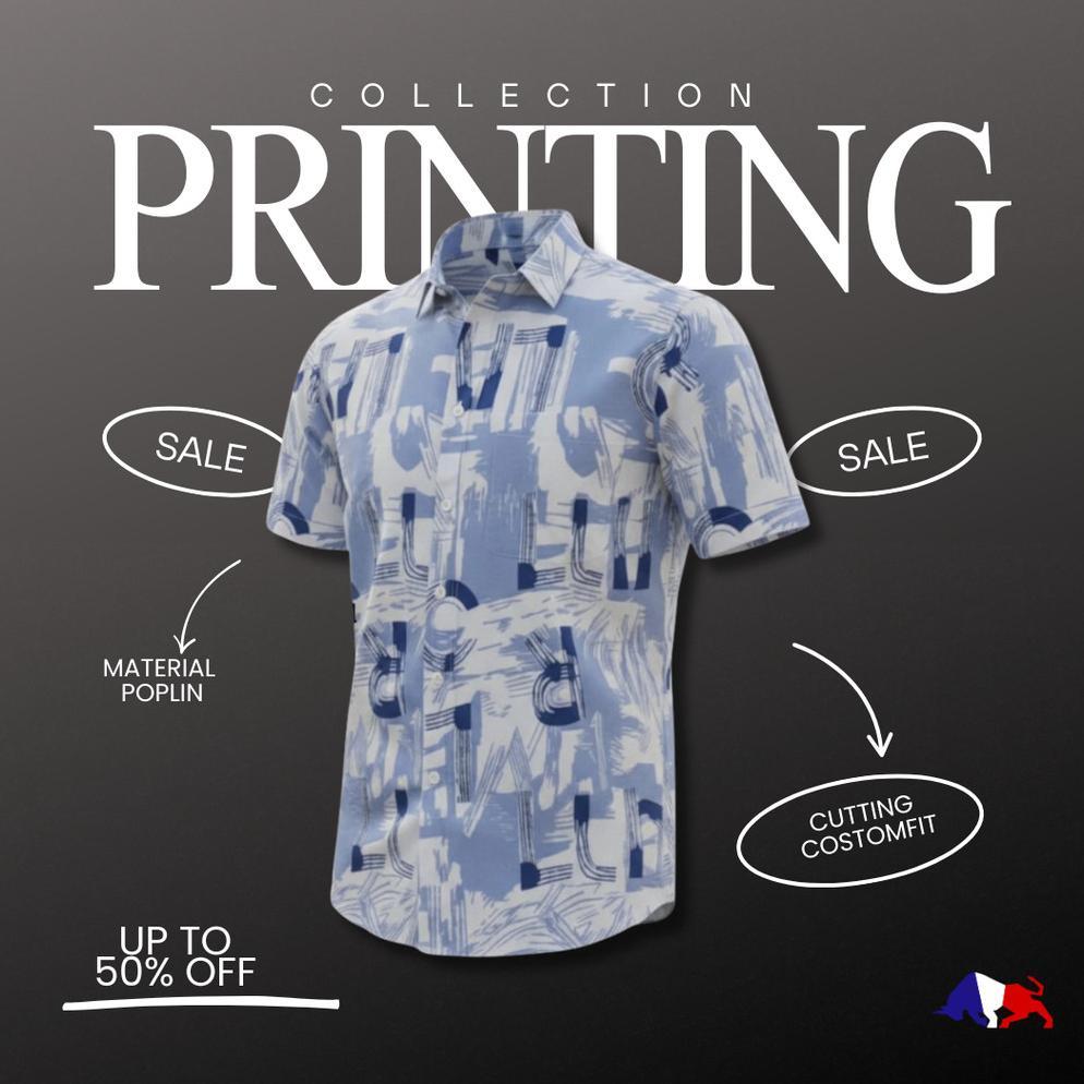 RICARDO Collection Kemeja Pria Motif 1 Saku