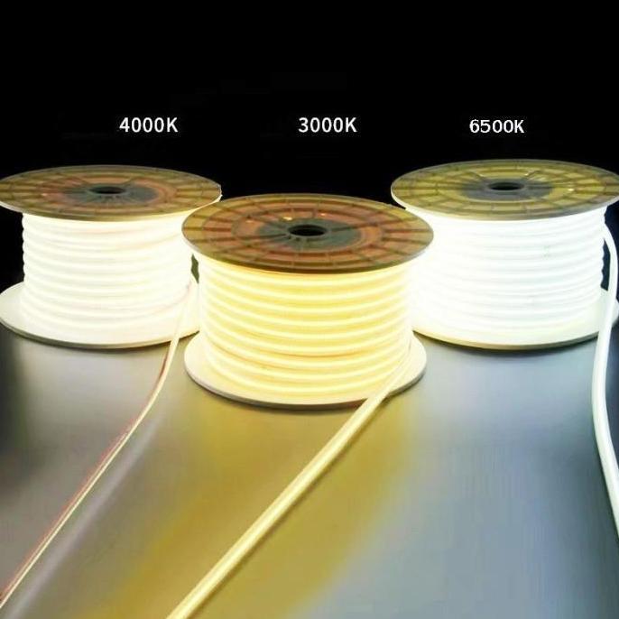 lampu led strip cob flexible 220v Natural white 4000K  permeter ecer meteran