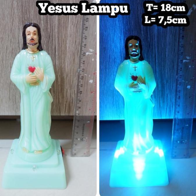 $$$$] Hiasan natal Lampu Meja Yesus Maria Giok hijau