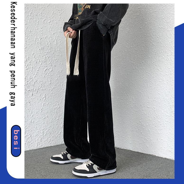 Murah Celana Korduroi Pria Celana Panjang Pria Kasual Gaya Korea  Celana Lurus Highwaist Fashion Cel