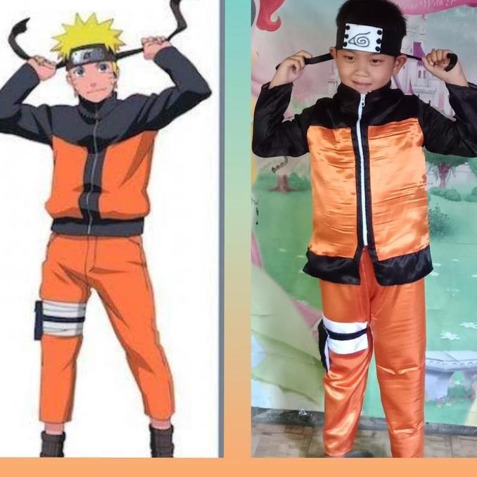 New- Kostum Naruto Anak/Cosplay Anime Naruto Uzumaki