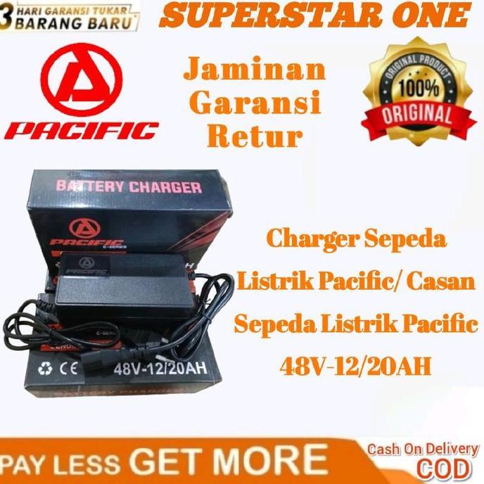 Charger Sepeda Listrik Pacific/Casan Sepeda Listrik Pacific 48V-12/20AH