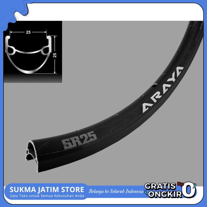 VELG RIMS 27.5 SEPEDA MTB GUNUNG. DOUBLE WALL. 32 HOLE. ARAYA SR-25 BEST SELLER