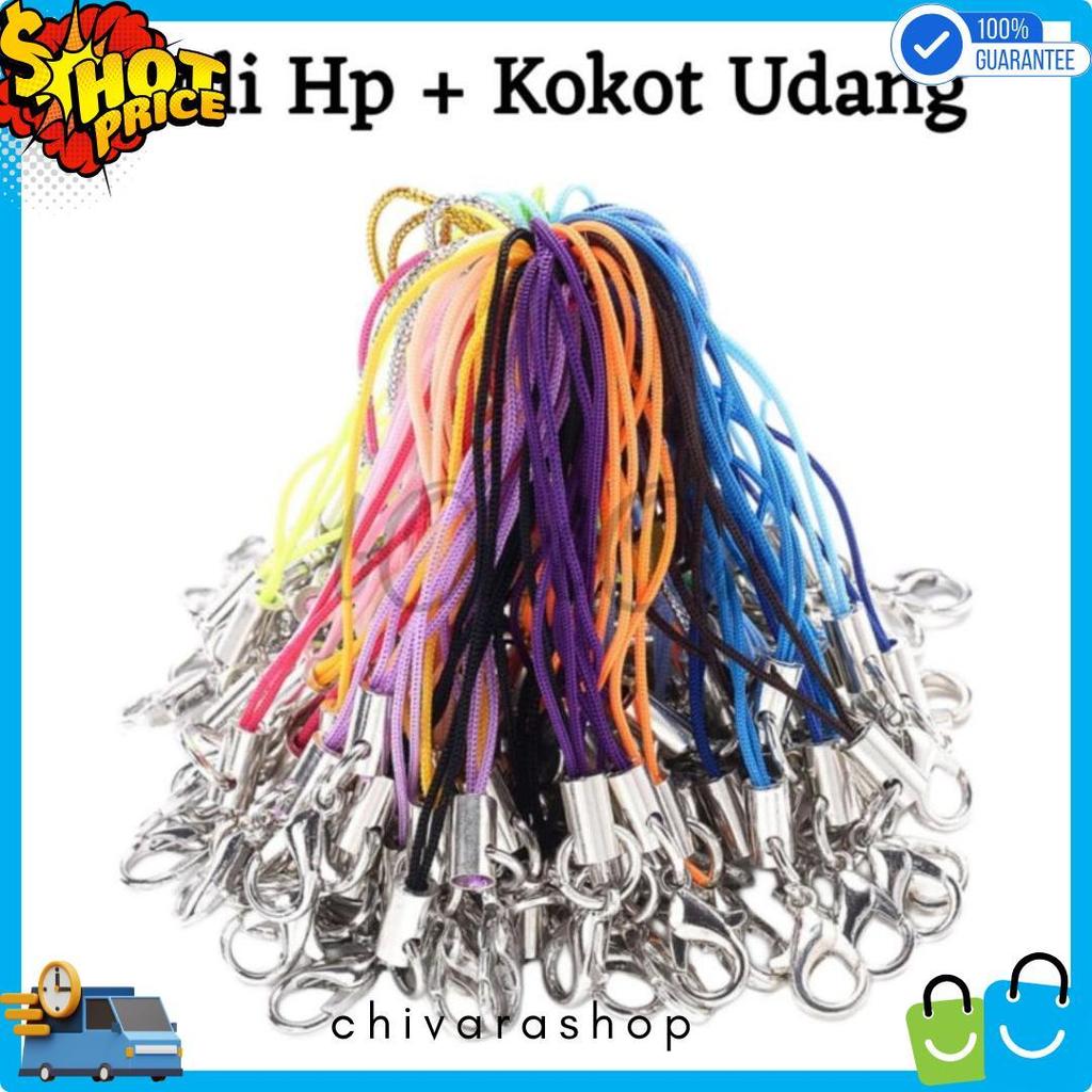 Cod 15 Warna Tali Strap Hp + Kokot Udang / Tali Gantungan Hp / Tali Gantungan Flashdisk / Tali Gantu