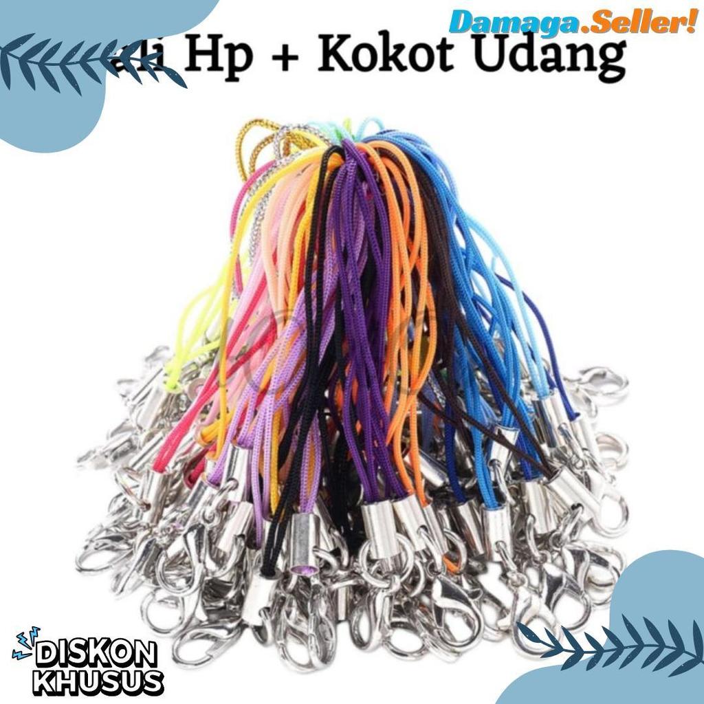 Cod 15 Warna Tali Strap Hp + Kokot Udang / Tali Gantungan Hp / Tali Gantungan Flashdisk / Tali Gantu