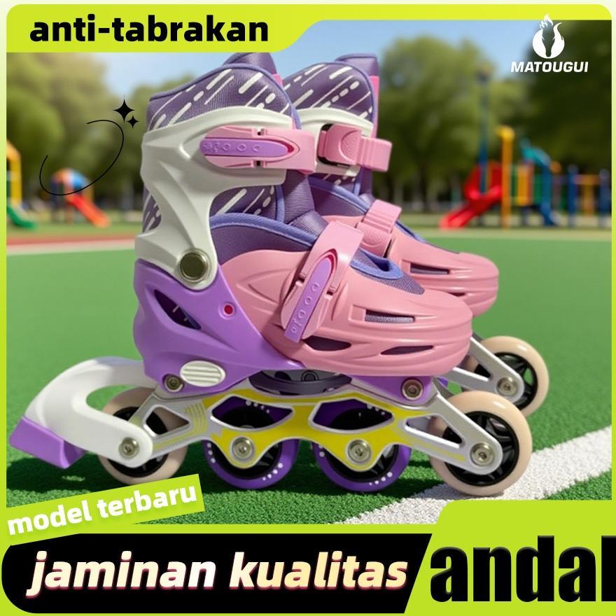 Matougui Sepatu Roda 4 Roda Anak Perempuan sepatu roda anak laki laki/sepatu roda dewasa