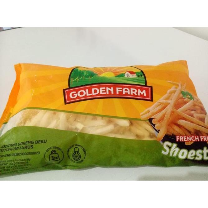 Golden Farm French Fries Frozen Shoestring Kentang Beku 1 Kg