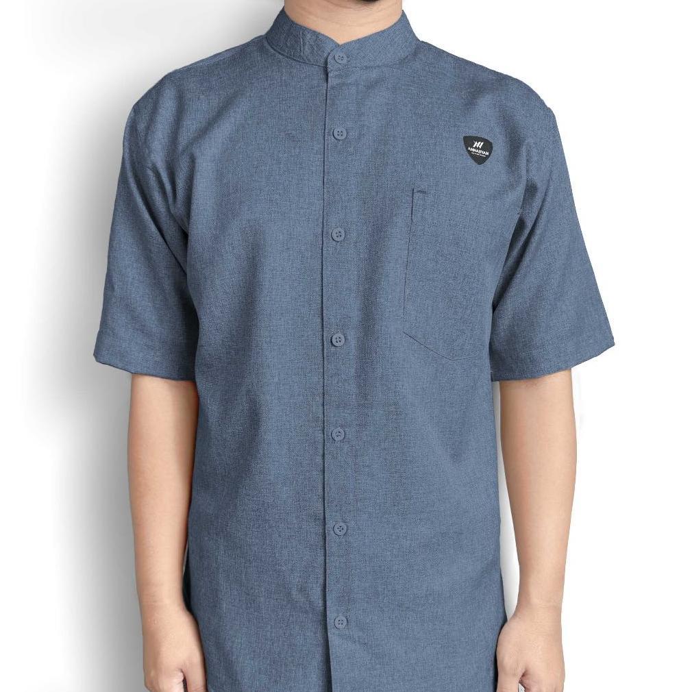 AH FORMOSA Baju Muslim Kemeja Koko KAFFAH Pria Dewasa dan Remaja bahan Katun Madinah Annajiyah