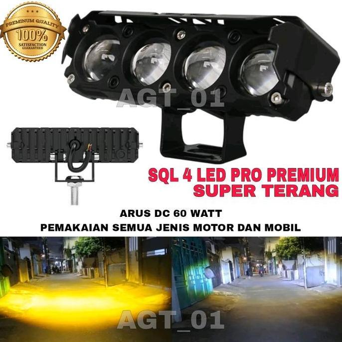 LAMPU LED SQL LASER PREMIUM 4 MATA/LAMPU SOROT LED 4 MATA SQL/4 LED SQL LASER SUPER TERANG/LAMPU TEM