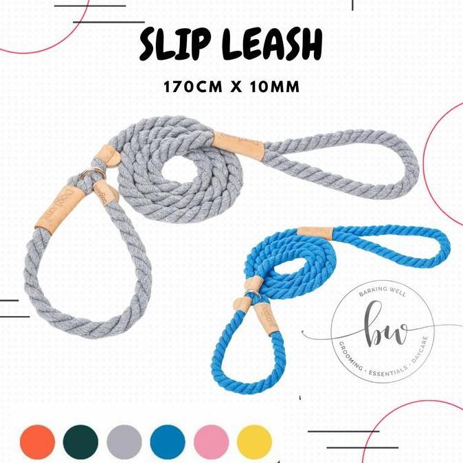 jhoncolection - slip dog leash cesar milan slip lead training anjing