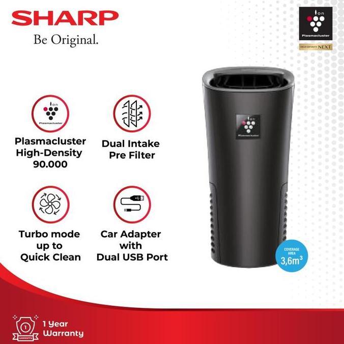 Proyekomah8 - Sharp IG-NX2Y-B Car Air Purifier Portable Hitam