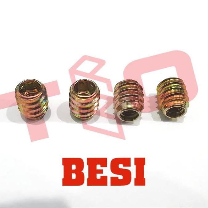 Mur Nanas M6x13 OE BESI - M6 x 13 Kunci L - Tanam Insert - Tanpa Bibir