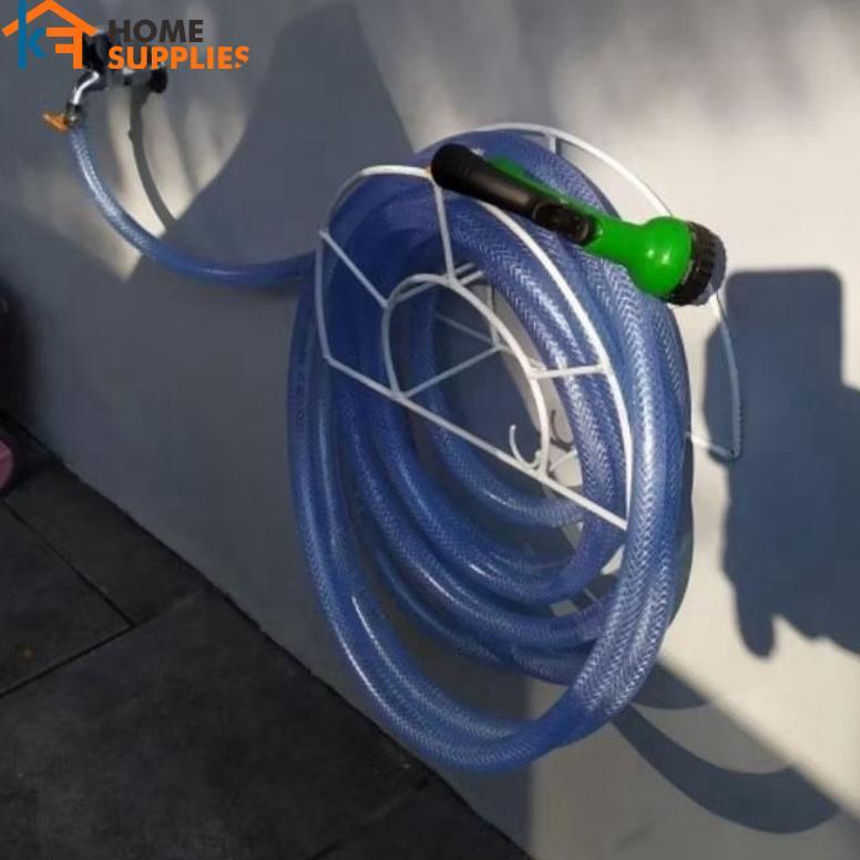 Promo Cod KfGantungan Selang Taman Dinding Besi Rak Gulung Selang Air Taman Outdoor Serbaguna 