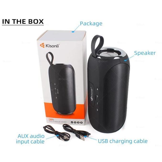 Speaker Portable Kisonli Q9S Bass Wireless Bluetooth