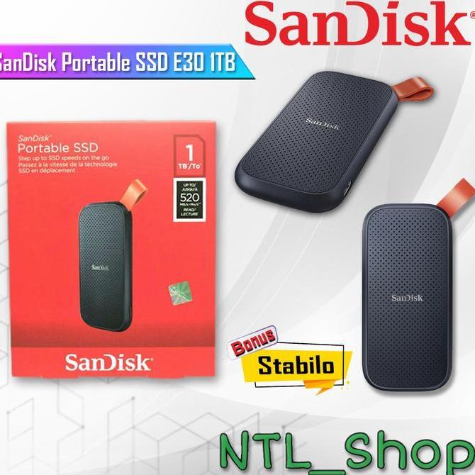 TERBARU - SanDisk Portable SSD E30 1TB USB 3.2 - SSD Sandisk E30 1TB