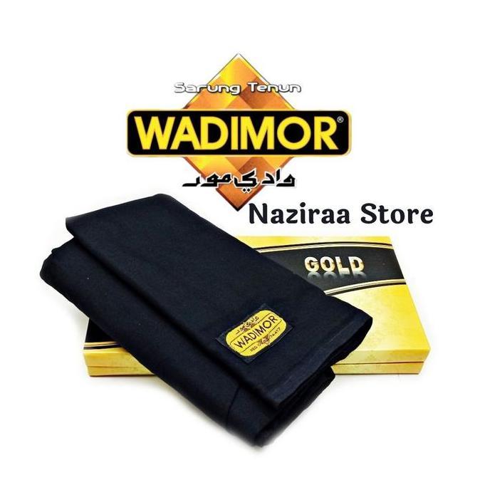 Sarung Tenun Wadimor Hitam Polos Dewasa, Sarung Wadimor Hitam Polos  Pria Muslim Nyaman