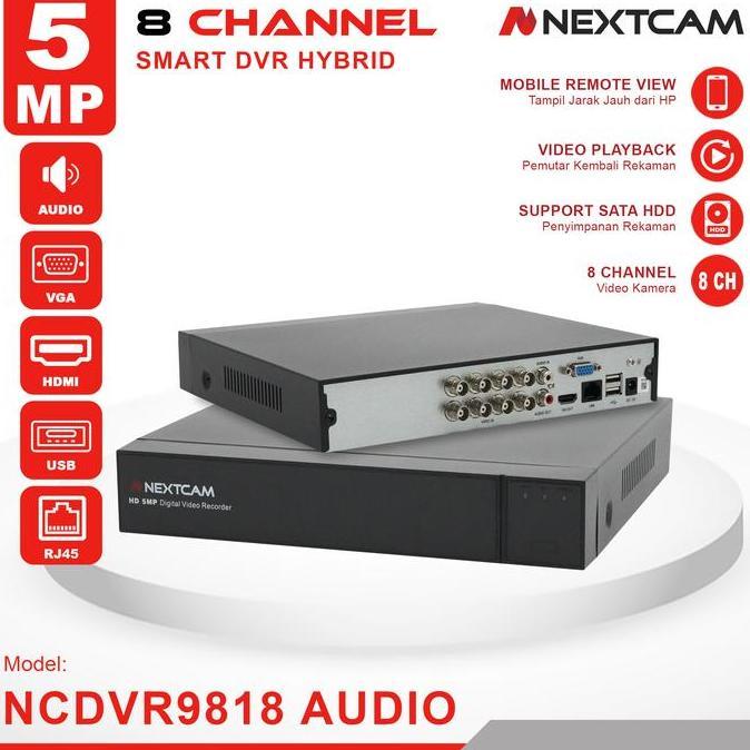 DVR/XVR CCTV 8 CHANNEL CLOUDP2P HD NEXTCAM 5MP(BISA ONLINE HP)