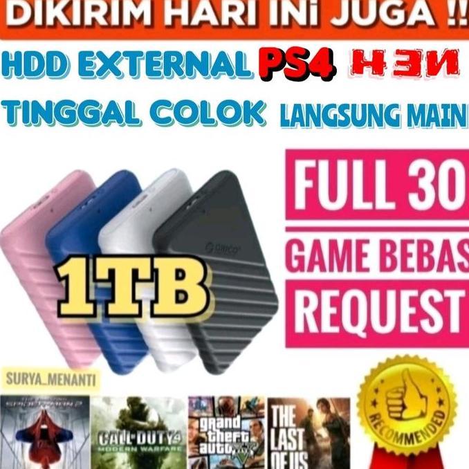 HARDISK PS4 1TB EKSTERNAL GAME BISA REQUEST HARDDISK EXTERNAL PS4 HDD GAMES TERLENGKAP