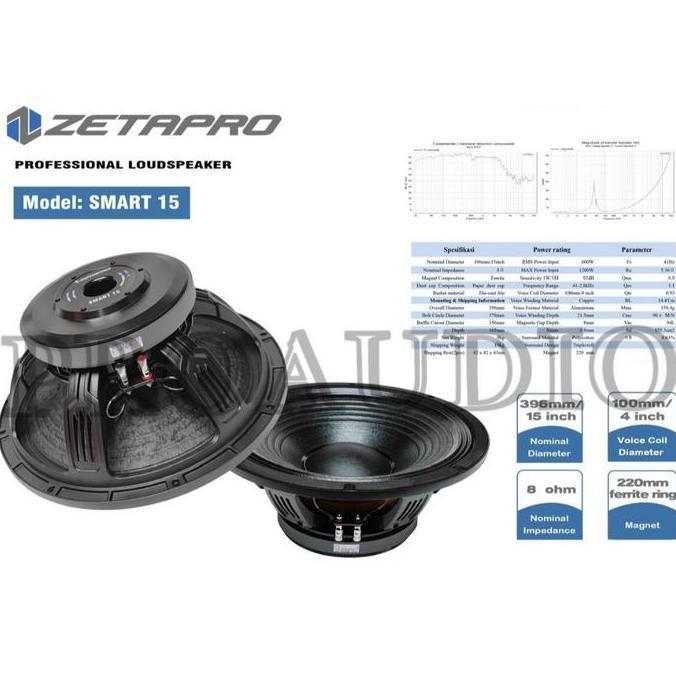 Komponen Speaker 15 Inch Zetapro Smart15 / Smart 15 Coil 4 Inch 1200W