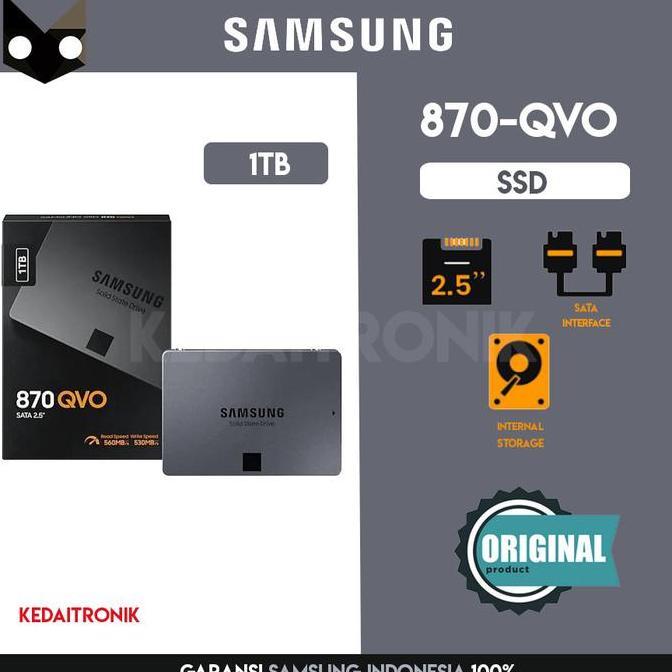HARGA DISC - SSD SAMSUNG - SSD 870 QVO 1TB 2.5" SATA 3 870 QVO Series