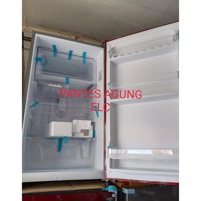 Lemari es kulkas polytron 1 pintu PRB 159 Merah / biru